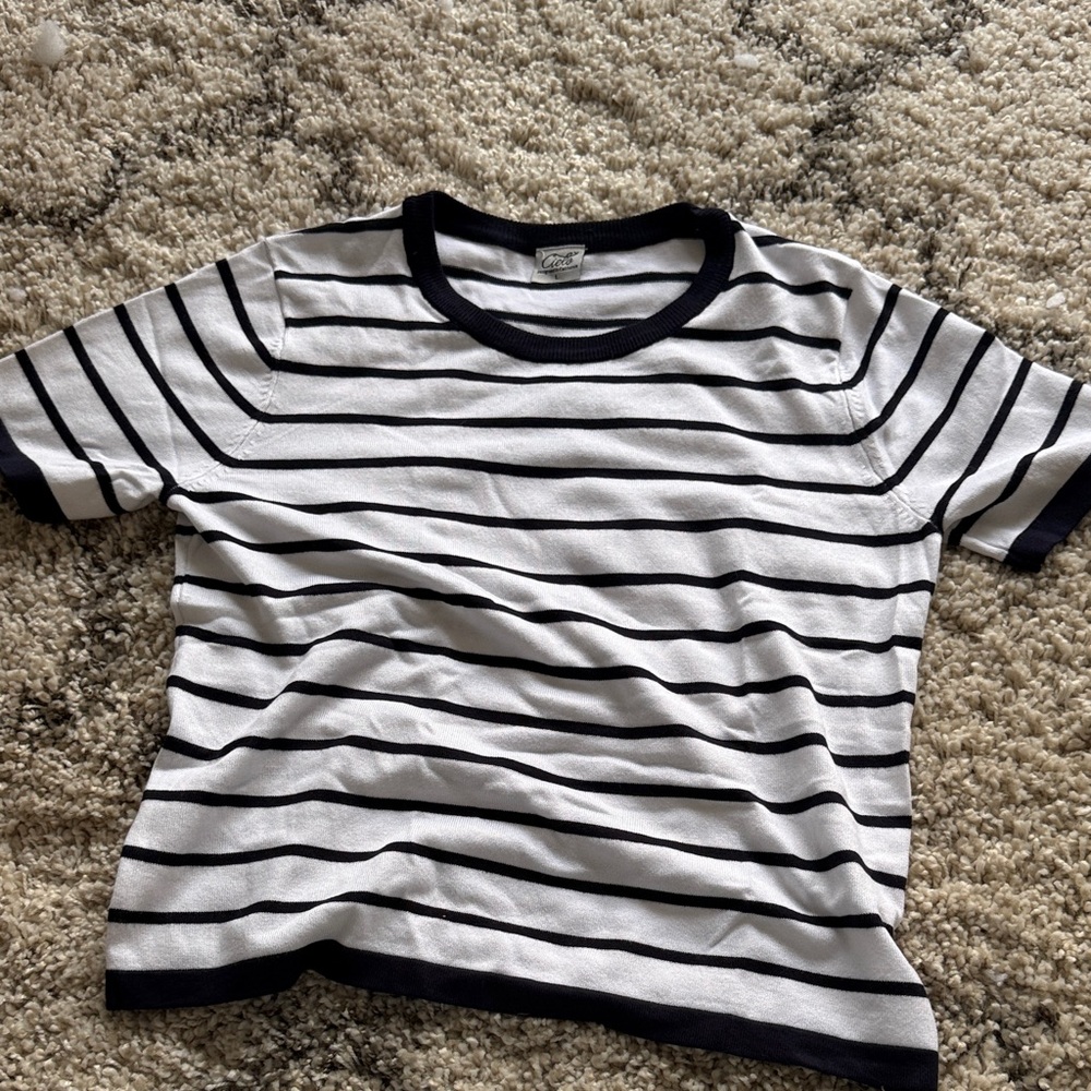 Striped Women’s Shirt - Black and White